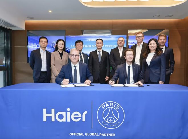 物浦、巴黎圣日尔曼全球合作伙伴九游会j9登录:海尔公司成为利(图1) 物浦、巴黎圣日尔曼全球合作伙伴九游会j9登录:海尔公司成为利(图1)